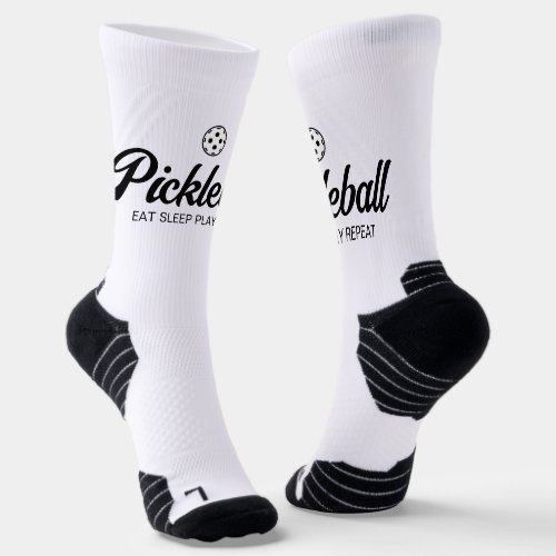 White pickleball high performance sport socks