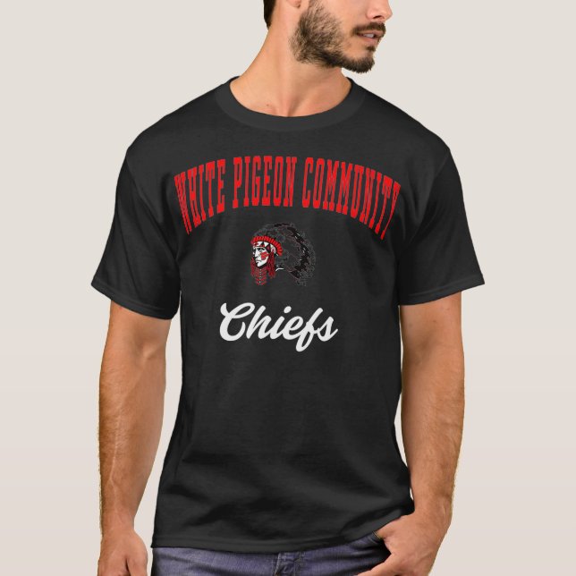 White Pigeon High School Chiefs Premium T-Shirt (Front)