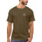 WHITE PIGEON IN RING LOGO ON BLACK T-SHIRT