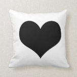 White Pillow black heart<br><div class="desc">White pillow with black heart in the middle for all tastes, places & stylish couples, simplicity, minimalism.</div>