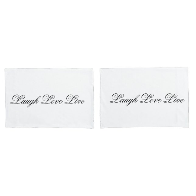 White Pillow Cases With Laugh Love Live (Front-Set)