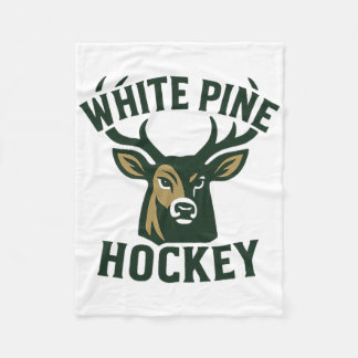 White Pine Hockey Bucks College Official Vintage D Fleece Blanket