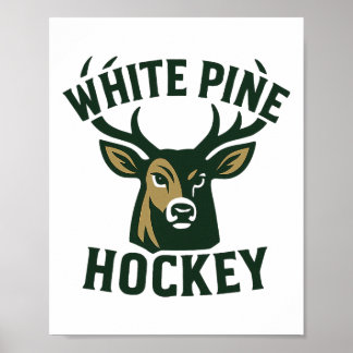 White Pine Hockey Bucks College Official Vintage D Poster
