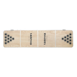 White Pine Minimal Modern Classic Name Beer Pong Table
