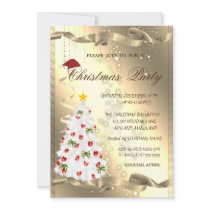 White Pine Tree Sparkle,Corporate Christmas Party Invitation