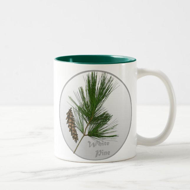 White Pine Tree Two-Tone Coffee Mug (Right)