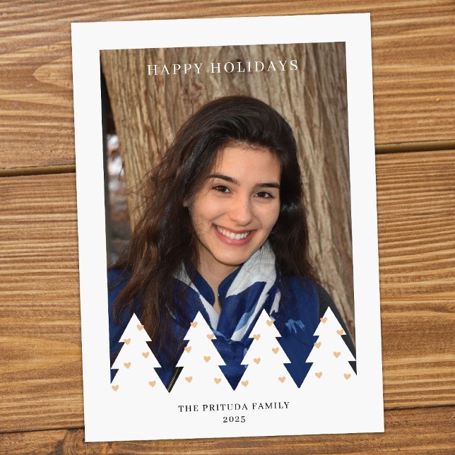 White Pine Trees Holiday Photo Card (Creator Uploaded)
