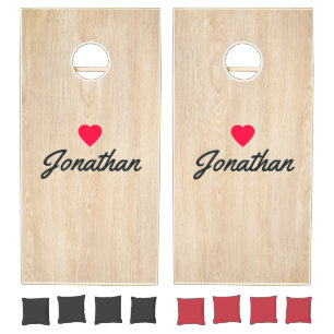 White Pine Vintage Heart Signature Cornhole Set
