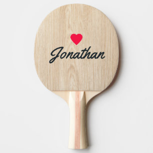 White Pine Vintage Heart Signature Ping Pong Paddle