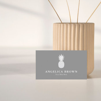 White Pineapple Business Card by istanbuldesign at Zazzle