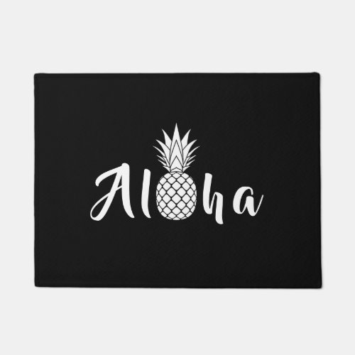 White Pineapple Hawaiian Aloha Doormat