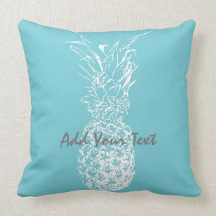 White Pineapple Throw Pillow