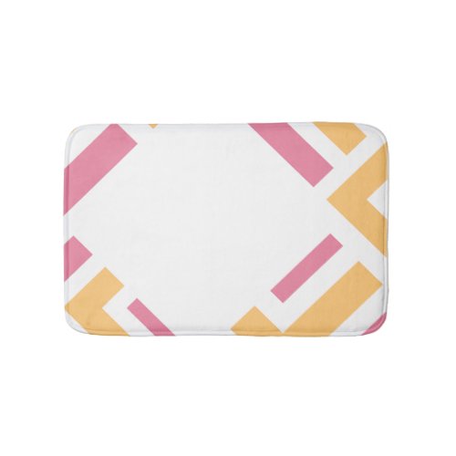 white pink and gold  bath mat