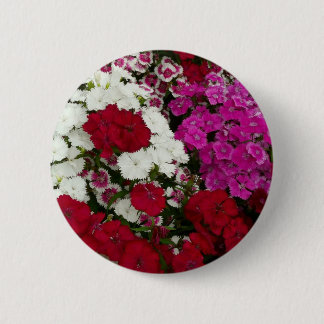 White, Pink and Red Dianthus Floral Button