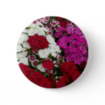 White, Pink and Red Dianthus Floral Button