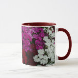 White, Pink and Red Dianthus Floral Mug