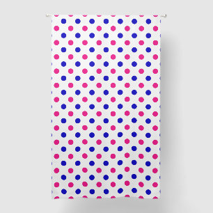 White Pink Blue Polka Dot Pattern Blackout Curtains