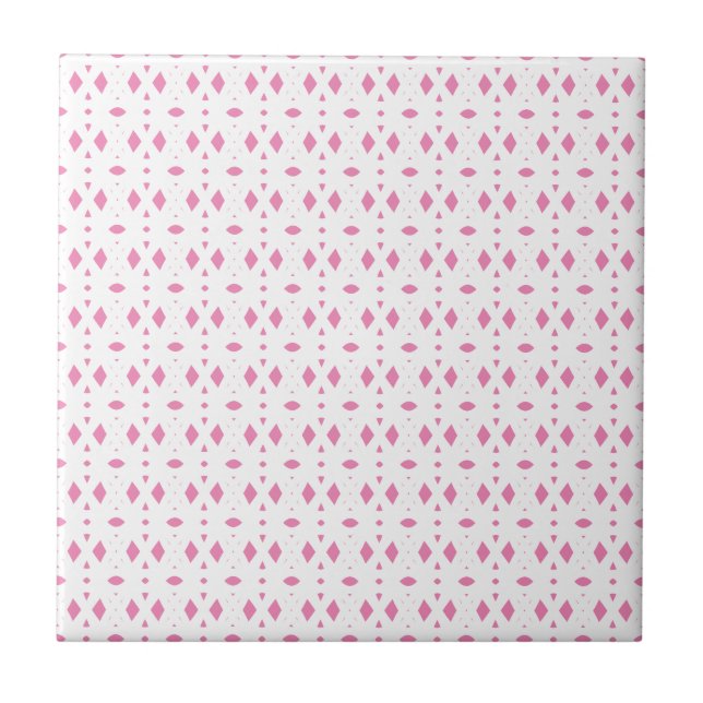 White-pink Ceramic Tile (Front)
