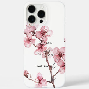 White Pink Cherry Blossom Floral  iPhone 16 Pro Max Case