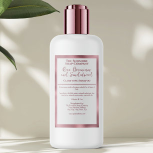 White pink foil waterproof cosmetics bottle label