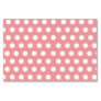 White & Pink Large Medium Polka Dot Party Tissue Paper