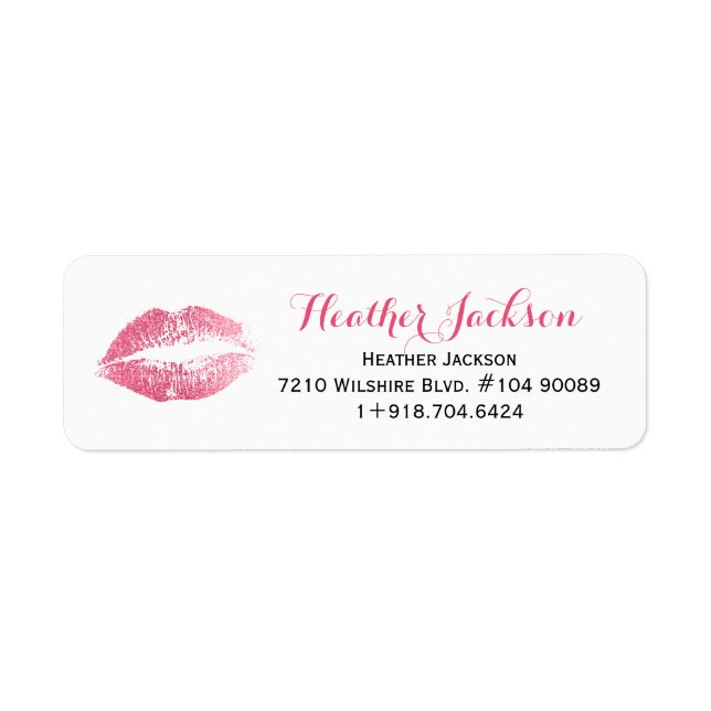 White Pink Lips Label (Front)