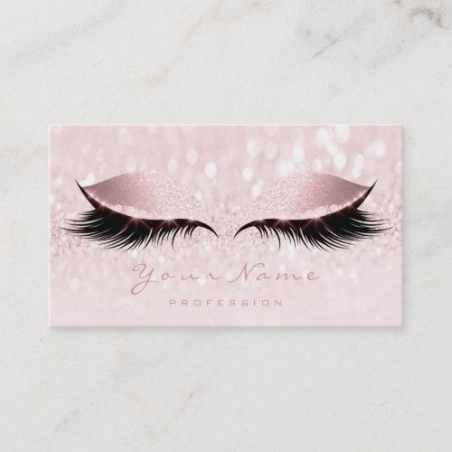 White Pink Loyalty Card Makeup Artist Lashes 10