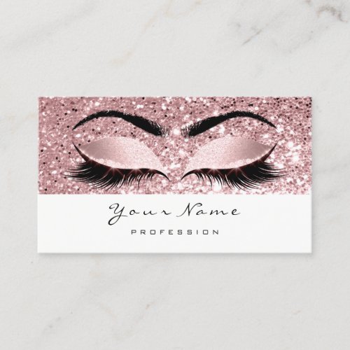 White Pink Makeup Artist Lashes Appointment Card