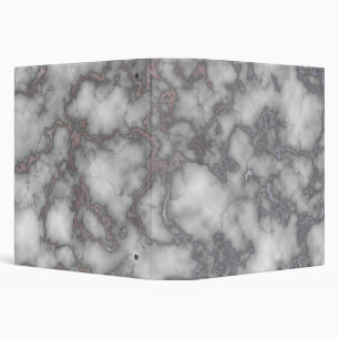 White pink Marble 3 Ring Binder