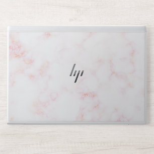 White-Pink marble HP Laptop Skin
