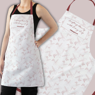 White & Pink #ShopLocal Hair Salon Apron