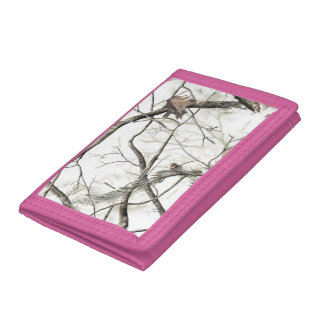 White/Pink Tree Camo Wallet