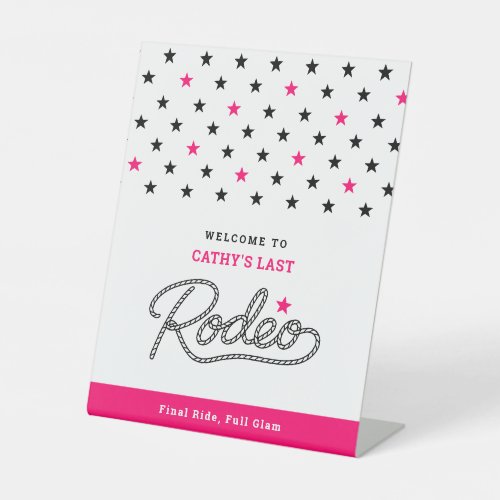 White Pink Welcome Last Rodeo Bachelorette Party