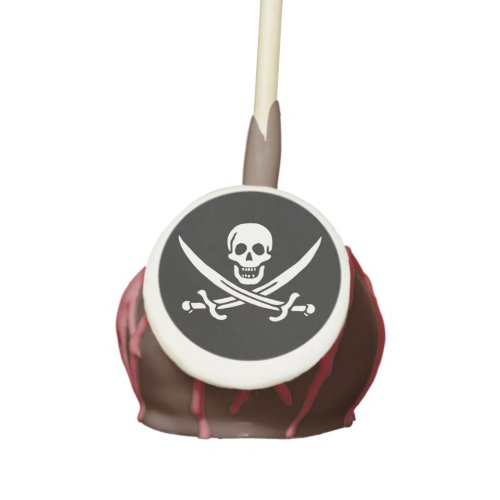 White Pirate Flag Calico Jack Skull  Cutlass Cake Pops