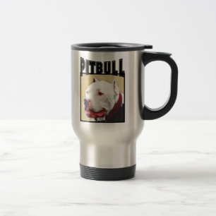 White Pitbull travel mug