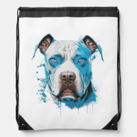 White Pitbull with Blue Eyes