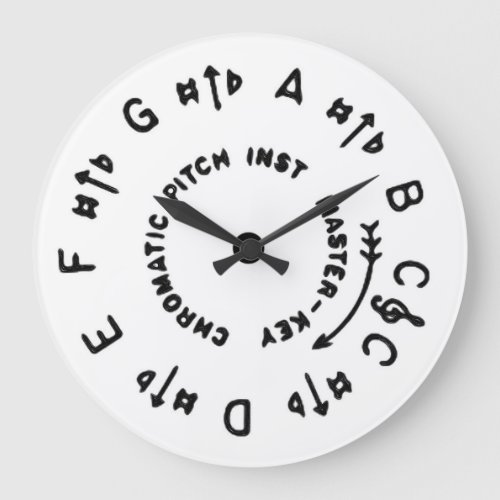 White Pitch Pipe Large Clock