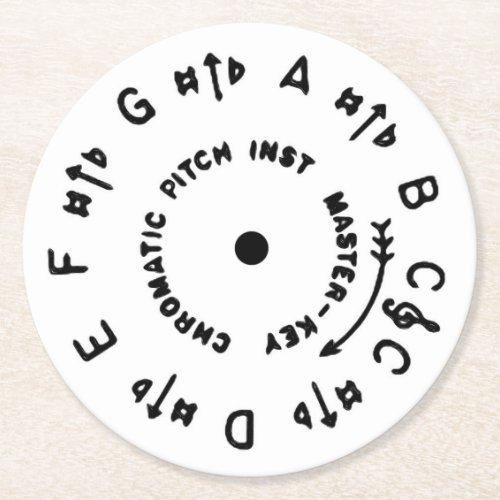 White Pitch Pipe Round Paper Coaster