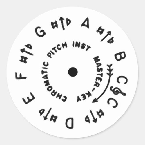 White Pitchpipe Classic Round Sticker