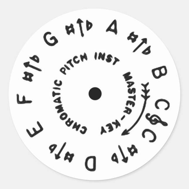 White Pitchpipe Classic Round Sticker (Front)