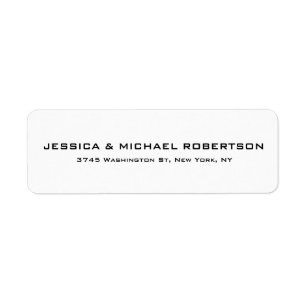 White Plain Elegant Modern Trendy Family Label