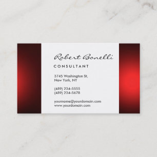 White Plain Modern Consultant Business Card