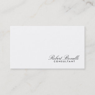 White Plain Modern Consultant Business Card