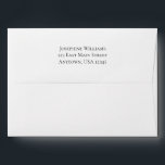 White Plain Simple A7 5x7 Return Address Envelope<br><div class="desc">Products you can customize with your text or images.</div>