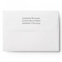 White Plain Simple A7 5x7 Return Address Envelope White Plain Simple A7 5x7 Return Address Envelope
