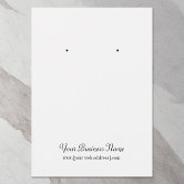 Logo Elegant Script Custom Earring Card