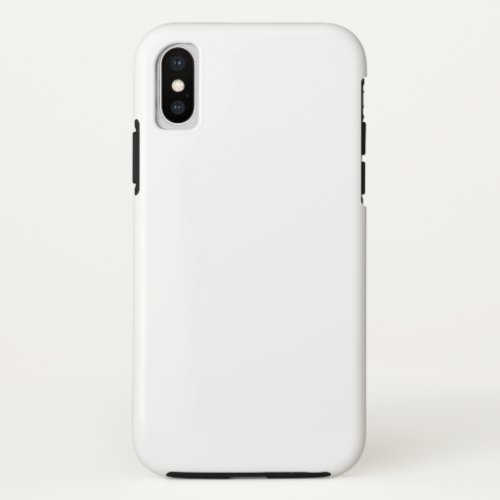 White Plain solid color iPhone XS Case