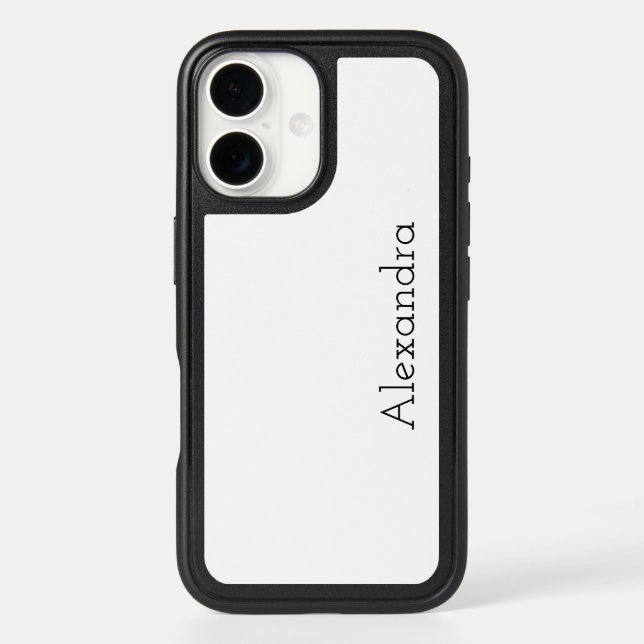 White Plain solid color  Case-Mate iPhone Case (Back)