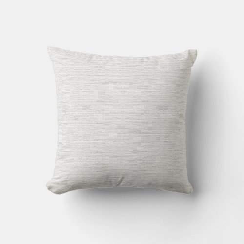 White Plain solid color natural neutral pattern  Throw Pillow