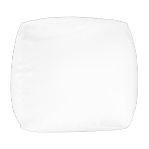 White Plain solid color  Pouf